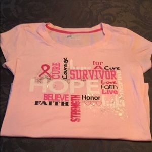 Pink Breast Cancer Ribbon Support Tee Shirt